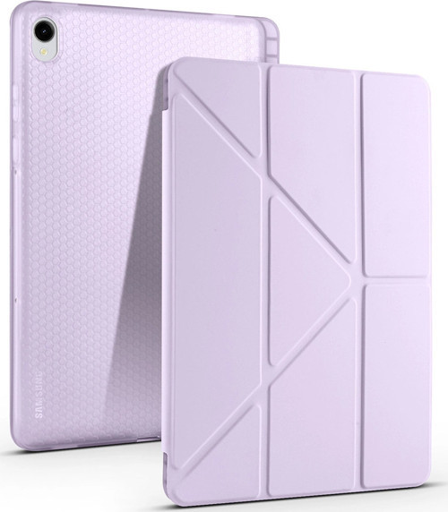 Galaxy Tab S11 Kılıf Zore Tri Folding Kalem Bölmeli Standlı Kılıf