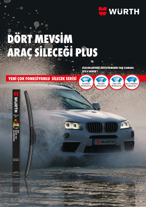 4 Mevsim Araç Sileceği Plus 300 mm 12''