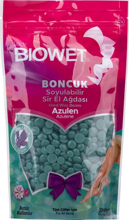 Biowet Pudralı Boncuk Soyulabilir Sir Ağda Yeşil 220 Gr