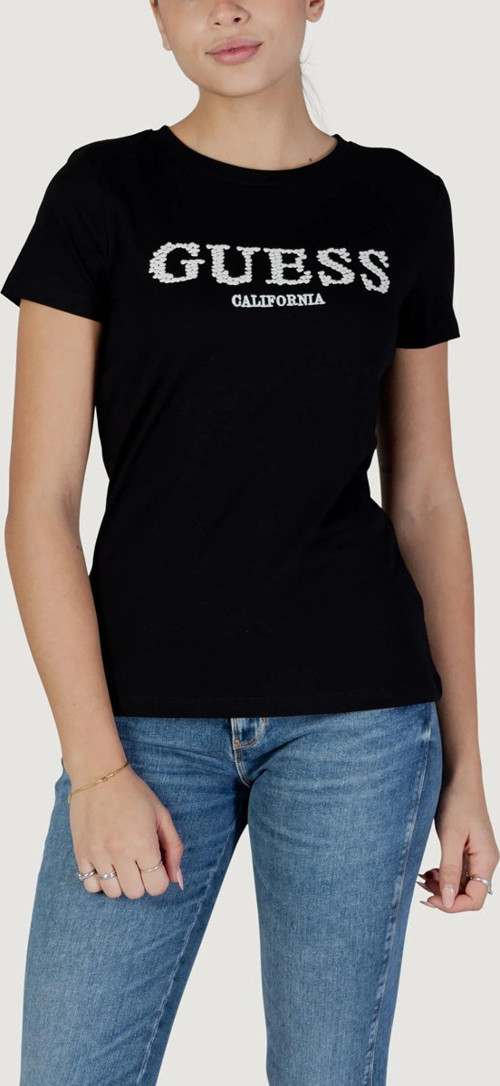 Giuditta Bisiklet Yaka Kısa Kollu Kadın Siyah T-shirt V6RI11J1314-JBLK