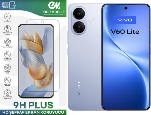 Vivo V60 Lite ile Uyumlu HD Şeffaf 9H Nano Ekran Koruyucu