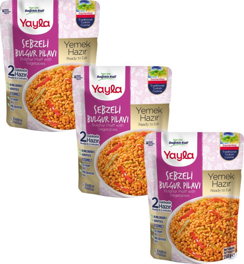 Yemek Hazır Sebzeli Bulgur Pilavı 250 gr x3