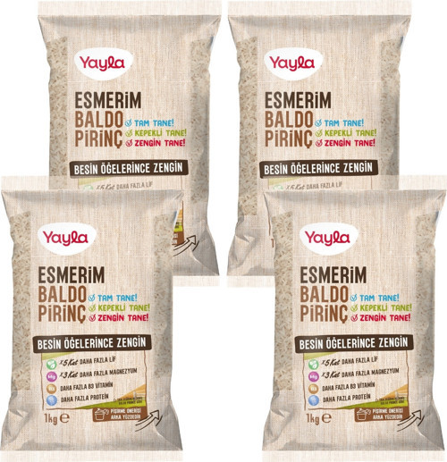 Esmerim Baldo Pirinç 1 kg x4