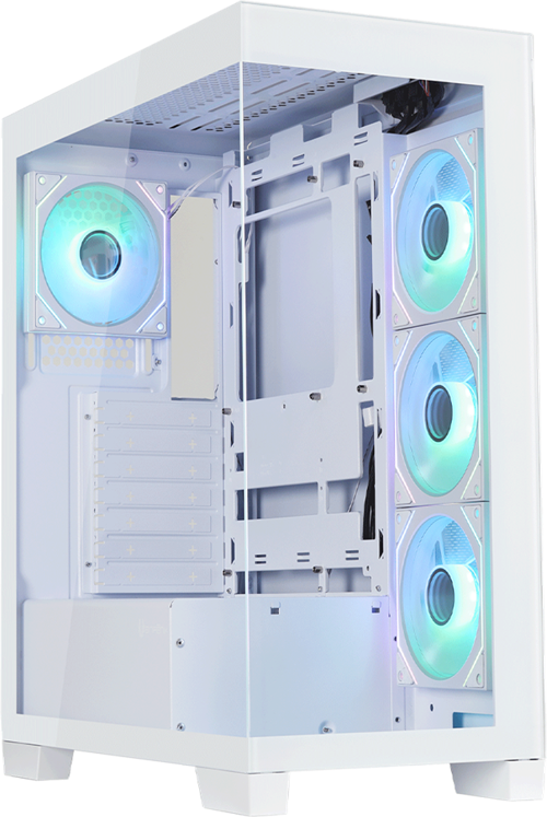 W808 850W 80+ Bronze Tempered Glass ARGB USB 3.0 ATX Mid Tower Beyaz Kasa BFC-WB85WWGSW-4A