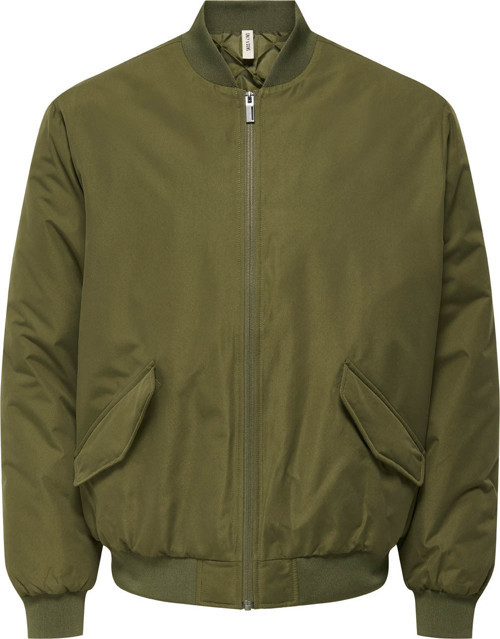 Erkek Russel Padded Bomber Haki Ceket - 22034701
