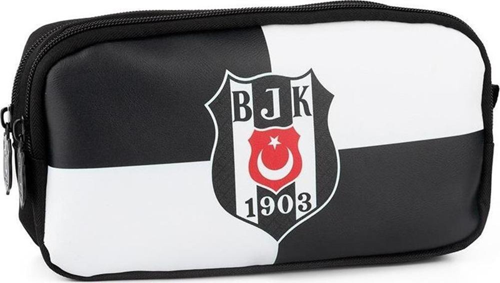 Me 25363 Beşiktaş 1903 Logo Desenli Suni Deri Kalem Çantası