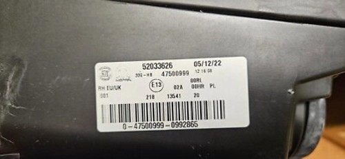 Fiat 500L Ön Far Alt Hatchback Sağ 2012- (Oem No: 52033626)