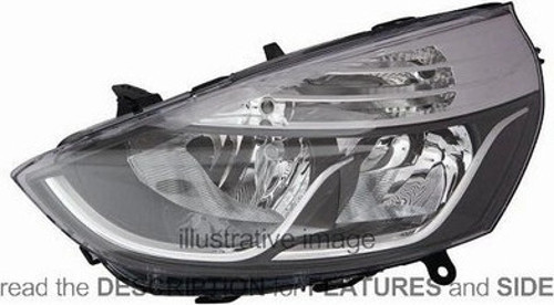 Renault Clio Ön Far Elektrikli Motorlu Nikelaj Hatchback Sol 2012- (Oem No: 260603442R)