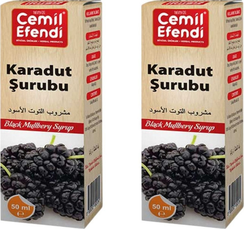 2 Adet Karadut Şurubu Doğal Katkısız 50 Ml x 2