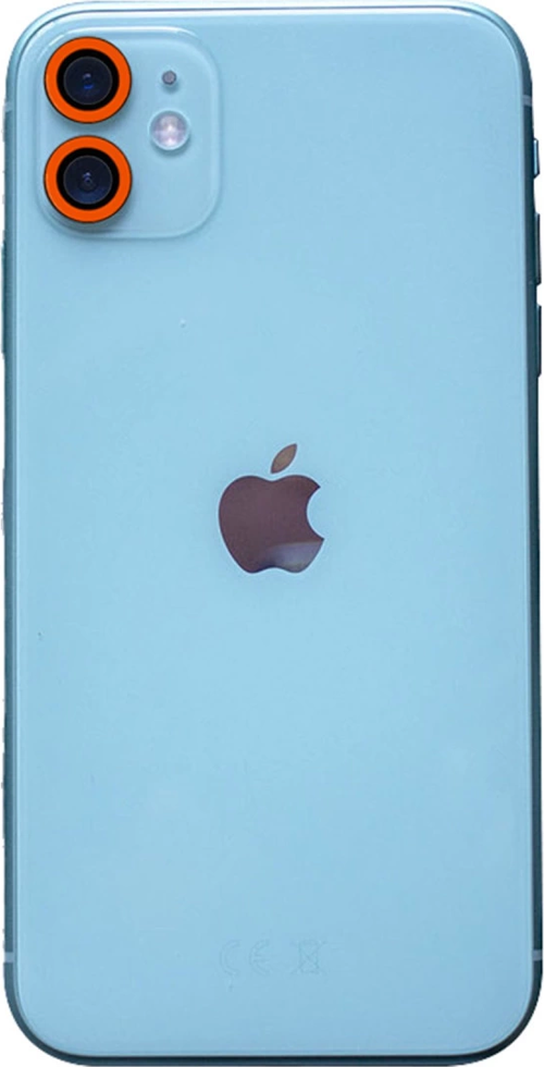 İphone 11 Neon Fosforlu Kamera Lens - Turuncu