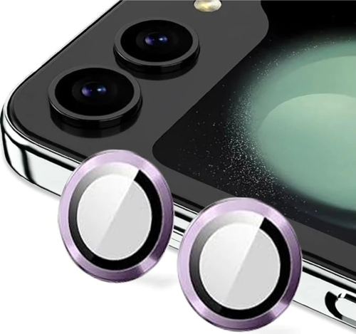Samsung Galaxy Z Flip 5 Valdez Metal Kamera Lens - Derin Mor