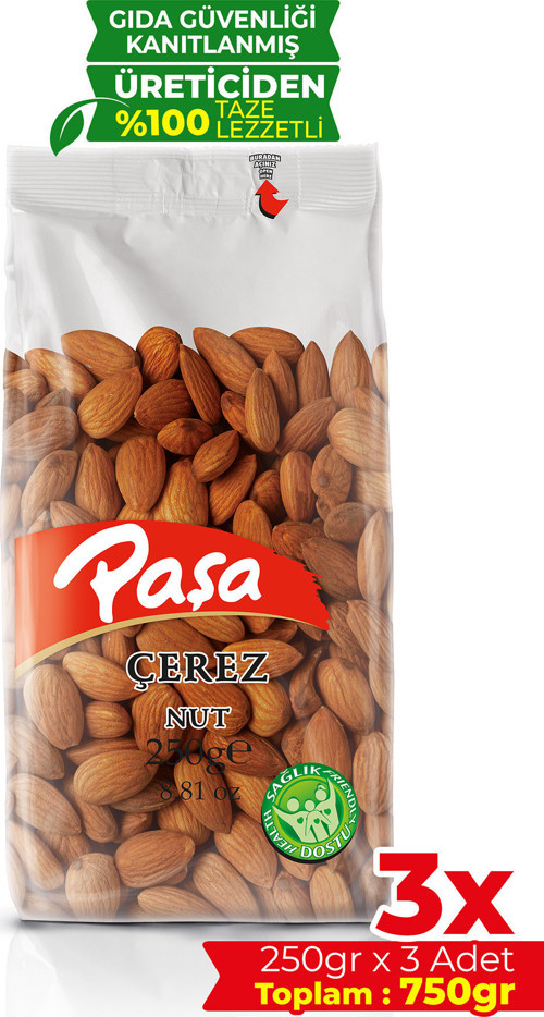 Kavrulmuş Badem 250 gr X 3 Adet (750 gr)