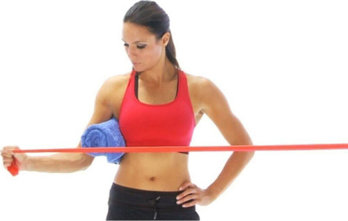 Kırmızı Egzersiz Pilates Bandı Direnç Lastiği 1,5 Metre