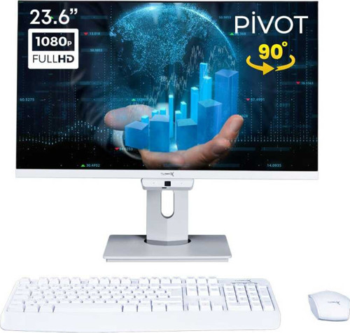 TAx1230 Intel Core i3 8100 16GB DDR4 512GB M.2 NVMe SSD 23.6 inç FHD Pivot Webcam All in One PC