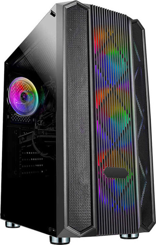 Xınzhao 4x Rainbow Fan USB 3.0 400W 500W ATX Mesh Panel Gaming Bilgisayar Kasası