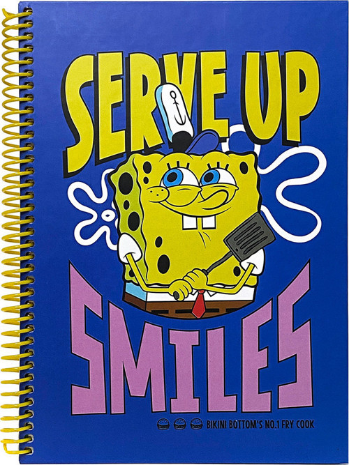 Sponge Bob Serve Up Smiles Spiralli Sert Kapak Kareli Defter
