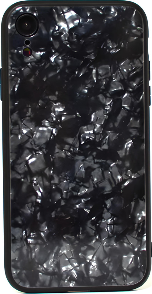 iPhone XR Kılıf Mermer Desenli Marbel Cam Silikon Kılıf