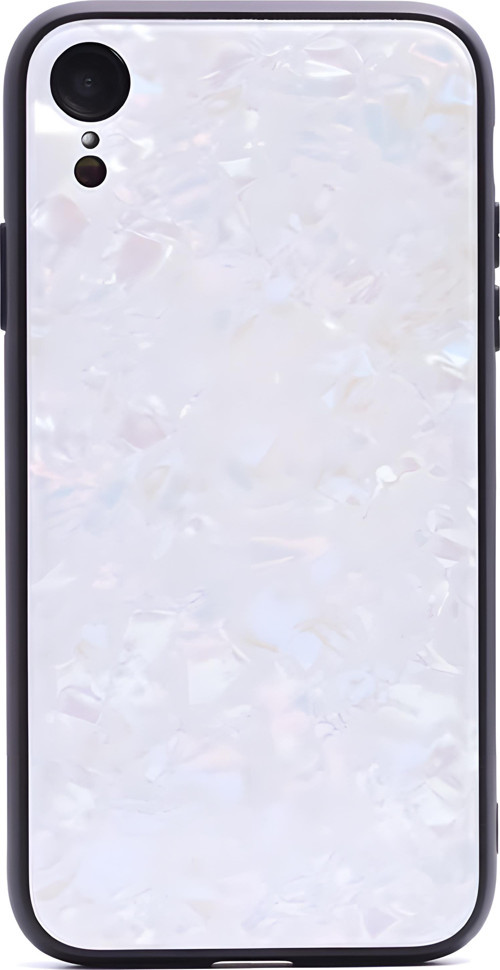 iPhone XR Kılıf Mermer Desenli Marbel Cam Silikon Kılıf