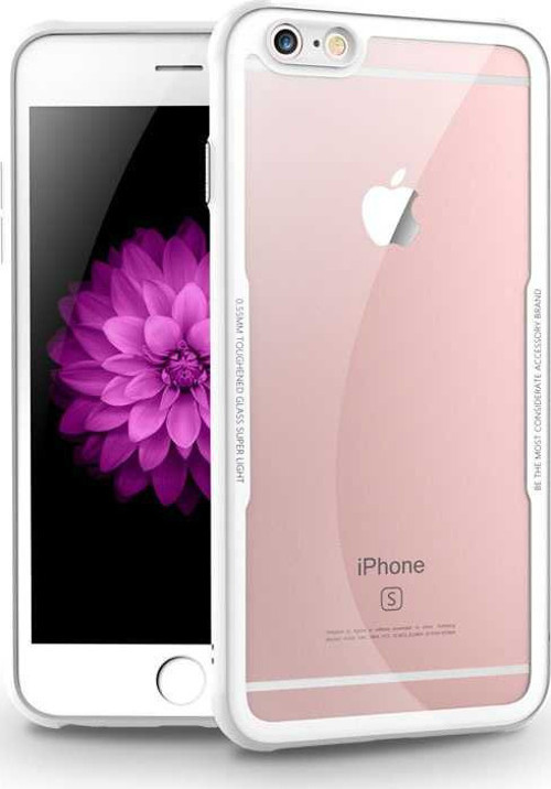 iPhone 6 Kılıf Kenarları Silikon Arka Kısım Temperli Cam Craft Kılıf