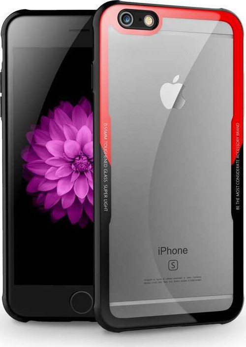 iPhone 6 Kılıf Kenarları Silikon Arka Kısım Temperli Cam Craft Kılıf