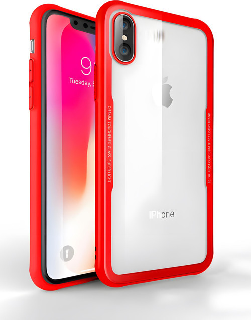iPhone X / İphone XS Kılıf Kenarları Silikon Arka Kısım Temperli Cam Craft Kılıf
