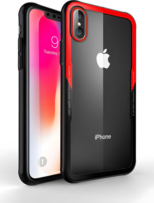 iPhone X / İphone XS Kılıf Kenarları Silikon Arka Kısım Temperli Cam Craft Kılıf