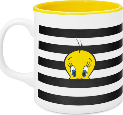 Tweety Ve Sylvester Seramik Mug Kupa Dış Beyaz Iç Sarı Mug-383895