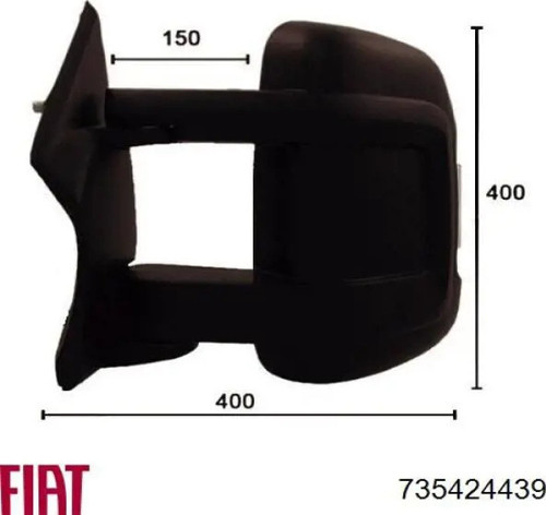 Fiat Ducato Dış Ayna Kapağı Siyah Sol 2007 2013- (Oem No: 735424439)
