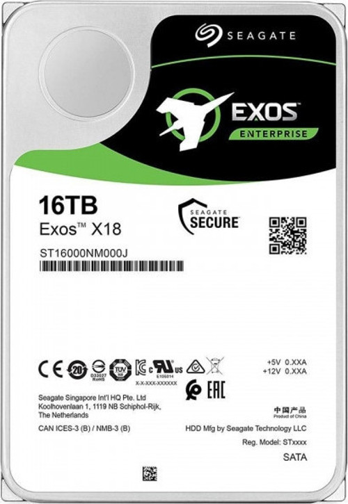 ST16000NM000J 16 TB 7200Rpm 256MB SATA3 3.5 inch 512e/4KN EXOS X18 7/24 Güvenlik Harddisk