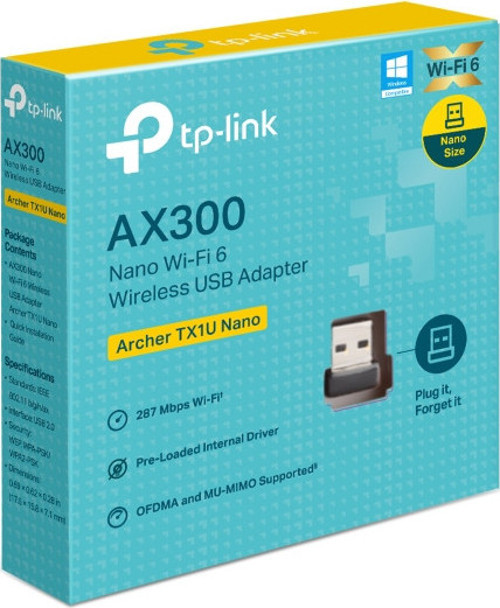Archer TX1U Nano AX3000 Wi-Fi 6 USB Kablosuz Ağ Adaptörü
