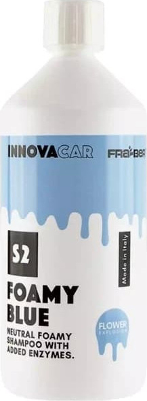 S2 FOAMY BLUE Enzimli PH Nötr Mavi Renkli Özel Kokulu Araç Yıkama Şampuanı 1LT