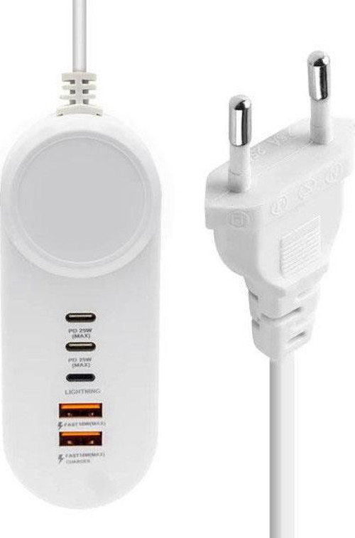 35 W Çoklu Şarj Adaptörü (USB + Type C + Lightning)