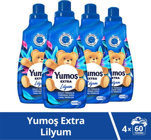 Extra Konsantre Çamaşır Yumuşatıcısı Lilyum 1440 ml x4