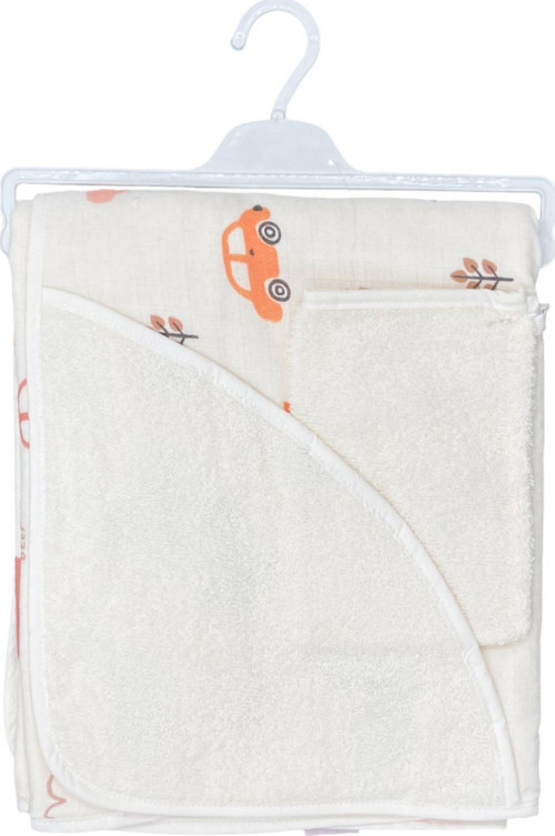 Müslin Kapşonlu 2'li Silgi Havlu 1040