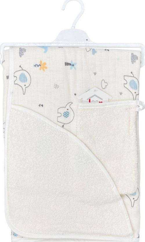 Müslin Kapşonlu 2'li Silgi Havlu 1040