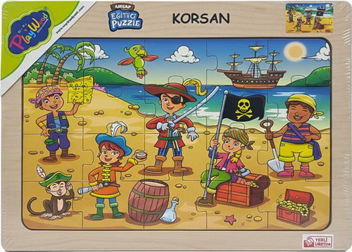Ahşap Eğitici Puzzle Korsan ONY56