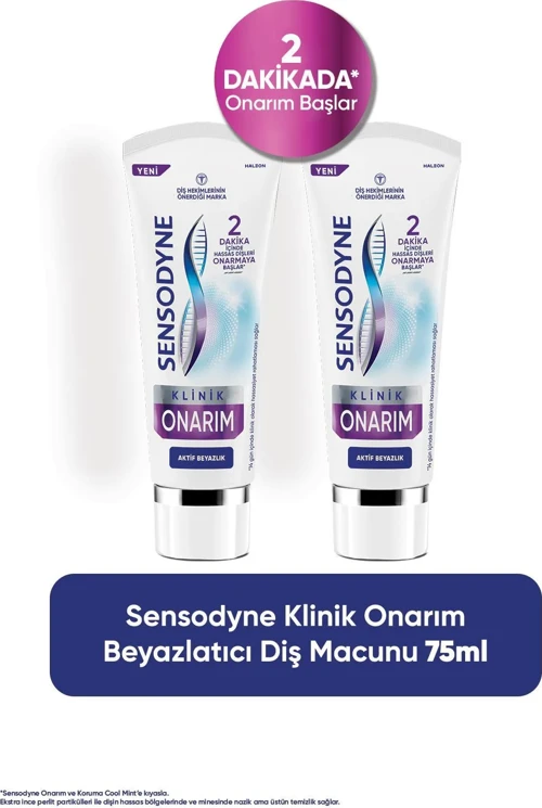 Klinik Onarım Aktif Beyazlık Diş Macunu 75 ml x 2 ADET
