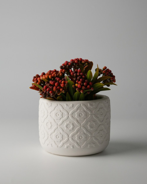 Dekoratif Beton Saksı - Otantik Çiçek 8x10 0.25L Küçük Boy Saksı