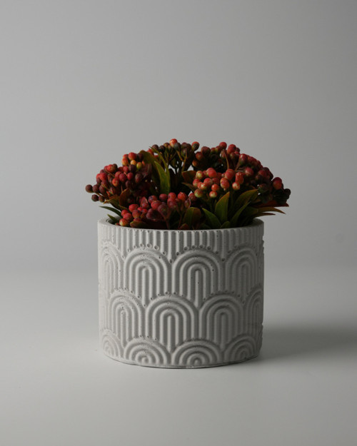 Dekoratif Beton Saksı - WAVY 7x9 0.25L Küçük Boy Saksı