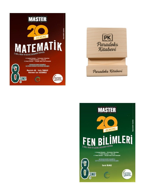 Okyanus LGS 8. Sınıf Master 20 Matematik ve Fen Bilimleri Denemesi + Telefon Standı