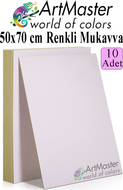 Beyaz Renkli Mukavva 50x70 cm 10 Adet 1 Paket Renkli Sert Karton 1.0 mm Anasınıfı Hobi Etkinlik Okul Öncesi Elişi