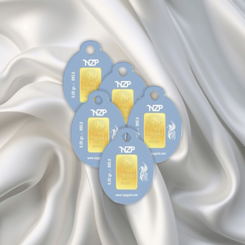5 Adet 0.50 Gr 24 Ayar Nizipli Gram Altın