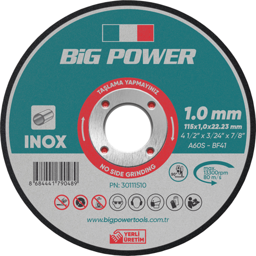 TFLEX 115*1*22.23 INOX METAL KESİCİ TAŞ (5 Adet)