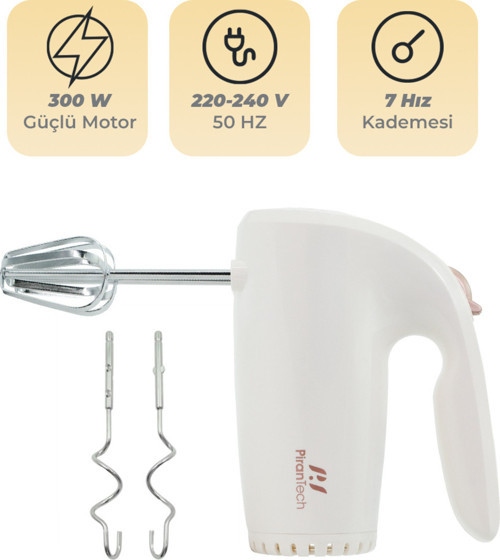 YH-307 - 7 Kademeli Pratik El Mikseri - Paslanmaz Çelik Aparatlı