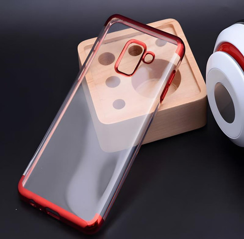 Galaxy A8 2018 Kılıf Dört Köşeli Lazer Silikon Kılıf