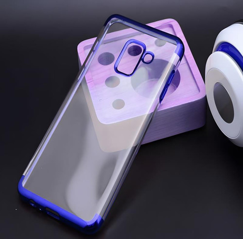 Galaxy A8 2018 Kılıf Dört Köşeli Lazer Silikon Kılıf
