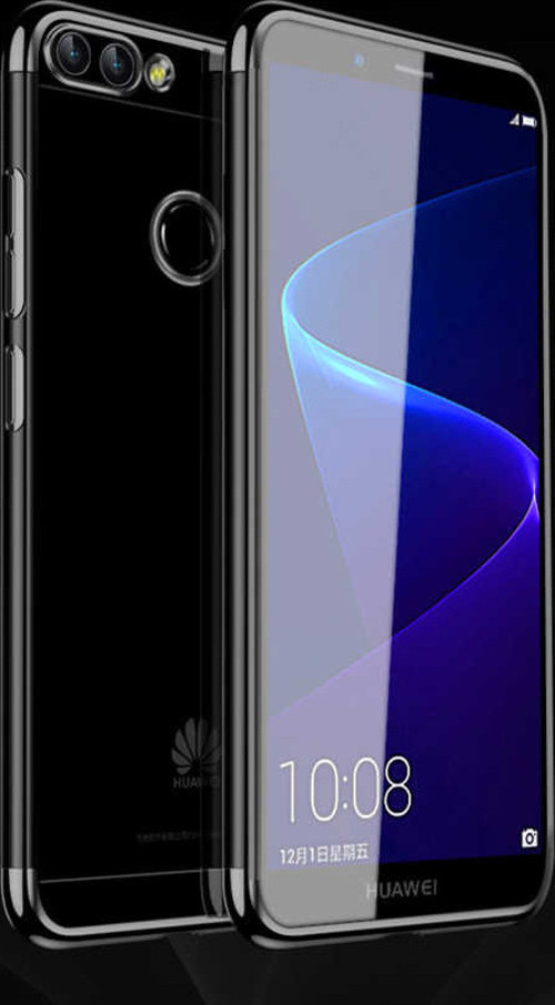 Huawei P Smart Kılıf Dört Köşeli Lazer Silikon Kılıf
