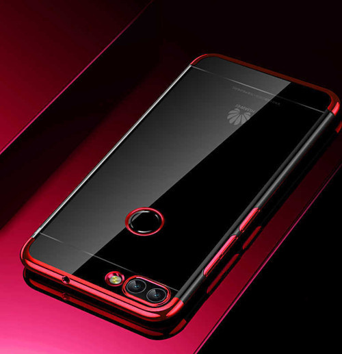 Huawei P Smart Kılıf Dört Köşeli Lazer Silikon Kılıf