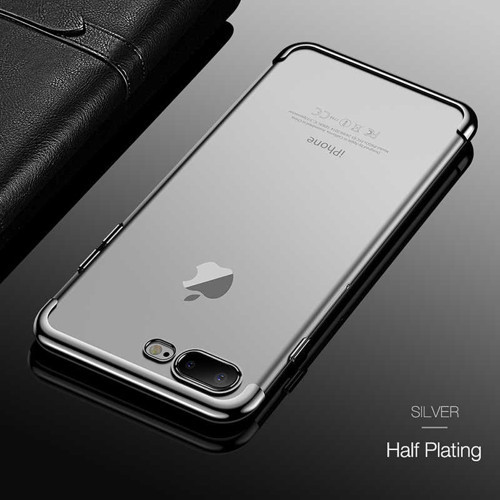 iPhone 7 Plus Kılıf Dört Köşeli Lazer Silikon Kılıf