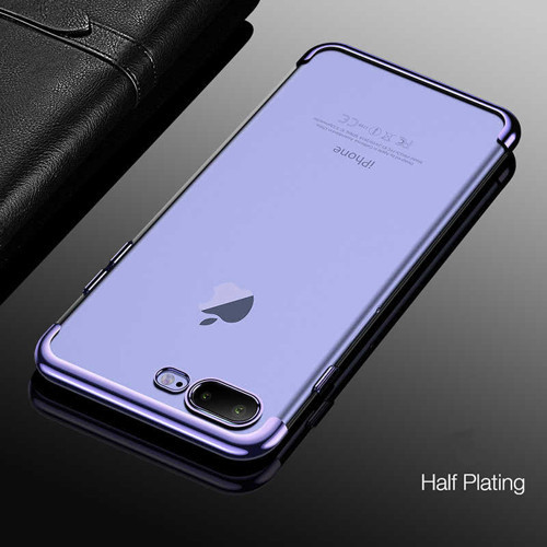 iPhone 7 Plus Kılıf Dört Köşeli Lazer Silikon Kılıf